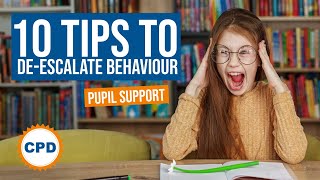 10 Tips to Deescalate Behaviour [upl. by Esille]