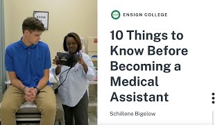 10 Things to Know Before Becoming a Medical Assistant [upl. by Aniraz]