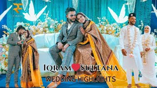 Iqram ❤️ Sultana  Indian Muslim Wedding Highlights  RF Visual [upl. by Bithia658]