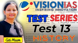 Vision IAS Test Series  UPSC Prelims 2024  History  Part 2  TEST 13  I WILL [upl. by Adyeren]