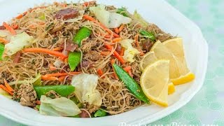 Pancit Bihon Guisado Filipino Rice Noodle [upl. by Nnoved]