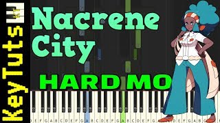 Nacrene City from Pokemon Black and White  Hard Mode Piano Tutorial Synthesia [upl. by Retloc532]