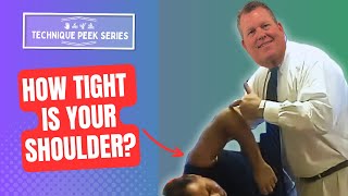 Tyler Test for Posterior Shoulder Tightness  Technique Peek Series [upl. by Yenar]