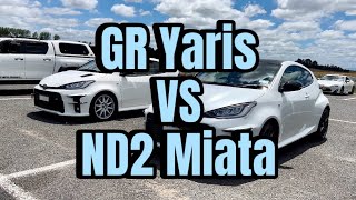 Track Vlog0482 181hp MX5 VS 270hp GR Yaris  Hampton downs Motorsport Park  1st Session 22 [upl. by Onitsoga]