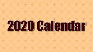 2020 Calendar  Fast amp Festivals 2020  व्रत और त्यौहार 2020 [upl. by Ker328]