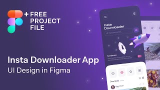 Instagram Downloader App UI Design in Figma  Web Design Speedart Tutorial  Free fig Project [upl. by Ardenia]