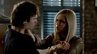 TVD 4x1  Damon tries to kill Rebekah for causing Elenas car accident  HD [upl. by Saoj]