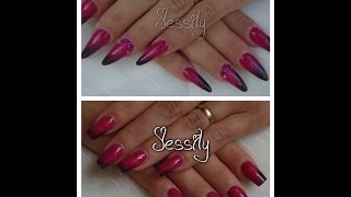 Ongle en gel dégrader de 2 couleur avec les produits Nailangel [upl. by Nonnairb]