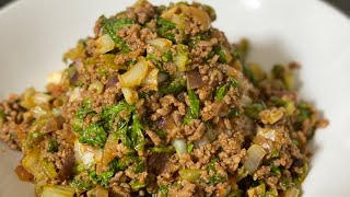 Stir fry minced beef with green vegetables [upl. by Mckinney876]