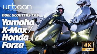 Duel Honda Forza 125 vs Yamaha XMax 125  2024  urbaanews [upl. by Anwahsar589]