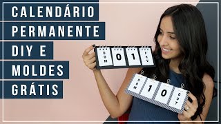 DIY Calendário Permanente com moldes gratuitos [upl. by Hamer696]