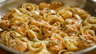 Creamy Shrimp Alfredo Pasta Recipe [upl. by Komarek]