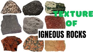 Textures of Igneous rocks  Types of texture [upl. by Salomie]