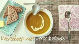 Wortelsoep met verse koriander  Allrecipesnl [upl. by Naahs]