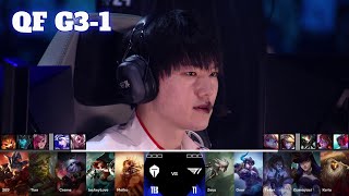 TES vs T1  Game 1  Quarter Final LoL Worlds 2024  Top Esports vs T1 G1 full [upl. by Mitinger827]