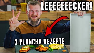 3 blitzschnelle Snacks von der Plancha  Beilagen Rezepte vom Gasgrill [upl. by Modla]