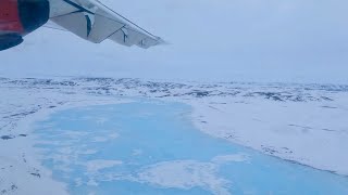 Landing in Iqaluit Canadian North ATR 42300 [upl. by Quitt]