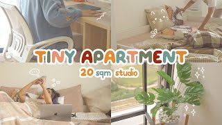 Micro Living in my 20 sqm Apartment 🐣 10 tips how to maximize tiny space [upl. by Humphrey392]