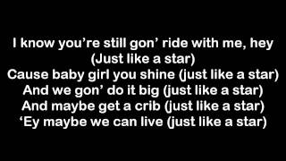 JCole  Like A Star Lyrics on Screen [upl. by Derina]