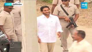 AP Election 2024 Live CM YS Jagan Visuals at Polling Booth  Pulivendula SakshiTV [upl. by Puri]