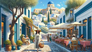 Greece 🇬🇷 Santorini Mykonos Athens  4KHDR 60fps Walking Tour [upl. by Sivie]