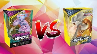 WW Pokemon TCG Unified Minds Vs Unbroken Bonds Prerelease Kit Battle [upl. by Ahseekal]