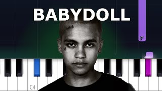 Dominic Fike  Baby Doll Piano tutorial [upl. by Ytrebil971]