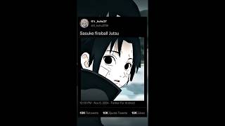 Sasuke fireball Jutsu 🔥😈☠️sasuke anime animation sasukeuchiha foryou [upl. by Adamok185]