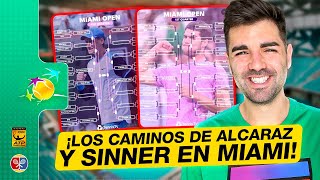 ASÍ SON LOS CAMINOS DE ALCARAZ Y SINNER EN EL MIAMI OPEN 2024 [upl. by Anide766]