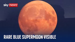 Rare blue supermoon appears on the horizon  Part One [upl. by Corvese]