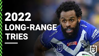 The best NRL longrange tries from the 2022 season  Match Highlights [upl. by Etnovahs]