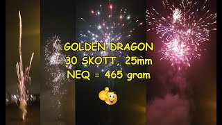 Fyrverkeritårta Golden Dragon quotGandalf cakequot Chaos Fireworks  Fireworks Golden Dragon 30shots 1quot [upl. by Mill]