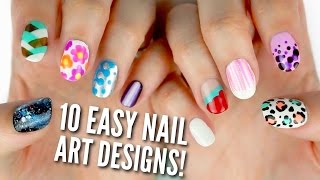 10 Easy Nail Art Designs for Beginners The Ultimate Guide [upl. by Rockefeller]