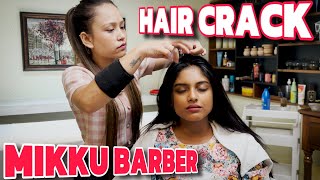 Hair cracking head massage therapy by Mikku Barber to reduce headache n Stress 💈ASMR [upl. by Alket]