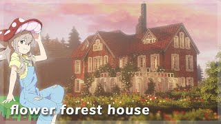 Flower Forest Brick House 🌻🌼  Aesthetic Minecraft with Cocricot amp Minia Turia [upl. by Emsmus]