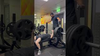 145kg Bench Press Reps Warm Up powerlifting strong fitness [upl. by Anaitat431]