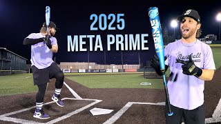 Hitting with the 2025 META PRIME  USSSA Baseball Bat Review new exit velo PR [upl. by Klaus666]