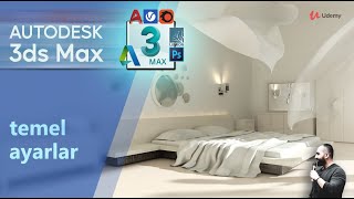 3ds Maxte Modelleme ve Render Eğitimi  04  Temel Ayarlar [upl. by Welsh]