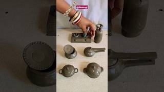 Miniature Clay Cookware Making shorts [upl. by Adnara]