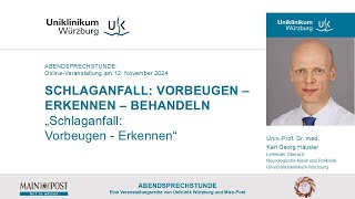 Schlaganfall Vorbeugen  Erkennen  Behandeln Prof Dr Karl Georg Häusler [upl. by Brent500]