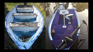 14 FT Utility to Tiny Bass Boat  Full Build Timelapse  Start to Finish [upl. by Tali]