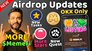 Memefi Airdrop Changed  Paws New Quest  Major Airdrop New Tasks  Tomarket Stars Drop Game [upl. by Ela]