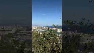 Travel Barcelona City Spain Amazing Views from Montjuïc travel barcelona spain shorts video [upl. by Konstantin636]