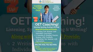 OET Coaching Just for 7500 oet oetmaterial coaching classes oetexamtopics nursing nurses [upl. by Nylaehs]