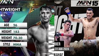 Digambar Singh Rawat vs Abdul Kahaf MFN15 full fight MMA Fight [upl. by Kristopher931]