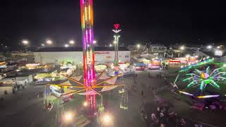 Rock Star On Ride POV Nighttime at the 2024 Coshocton Fair [upl. by Hendry844]