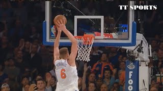 Porzingis MONSTER putback Dunk vs Bucks 61115 [upl. by Alle905]