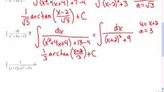 Mr Joyce AP Calculus  Integration with Inverse Trig Functions part II [upl. by Mellisa]