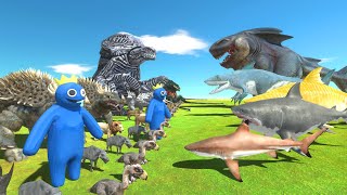 Shark Of Evolution VS Orga  Biollante  Bewilderbeast  Animal Revolt Battle Simulator [upl. by Aryan]