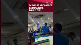 India vs South Africa T20 WC Final 2024 Scenes At NDTV Office As India Wins World Cup [upl. by Nohsid816]